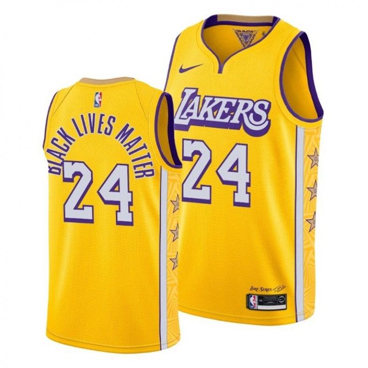 Custom Men Kobe Bryant Los Angeles Lakers Black Lives Matter 2020 City NBA Jersey->nfl hats->Sports Caps